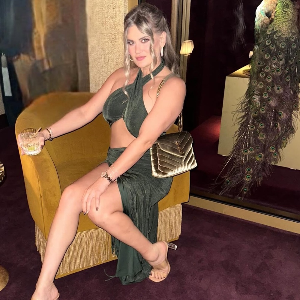 Superdown green cutout dress